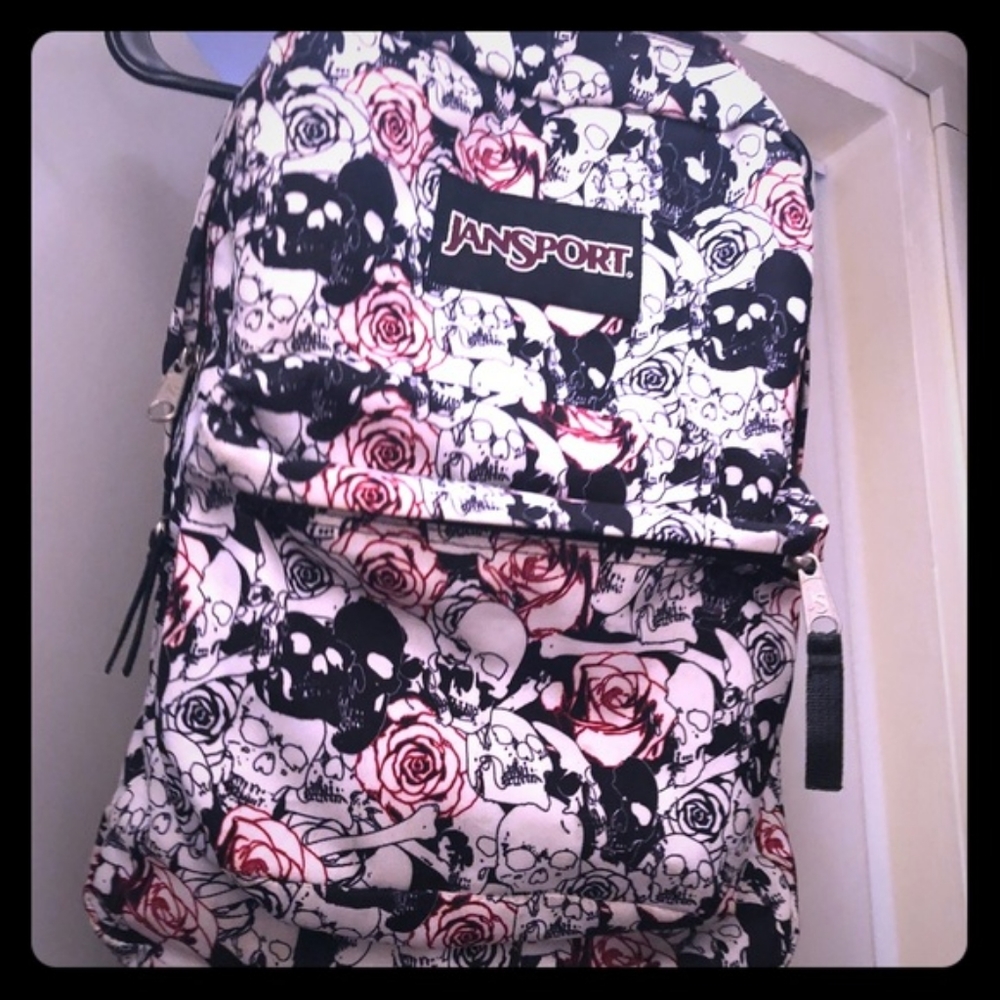 ISO: Jansport Skull and Roses White